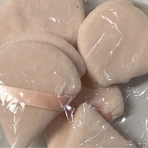 Makeup Powder Puff Sponge Fan Shaped 6 Pieces Nude